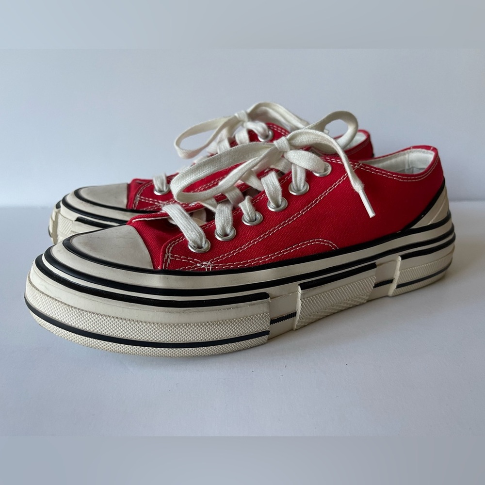 Jeffery Campbell Endorphin Platform Sneakers- red Anthropologie Shoes